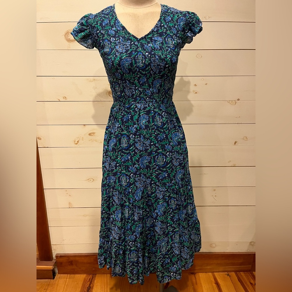 Vineyard Vines Floral Smocked Maxi Dress